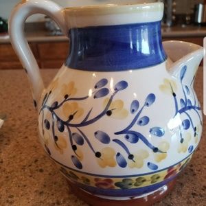 Vintage floral water carafe